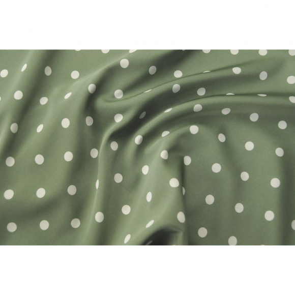 Ткань шелк Армани в горошек 90г/м? 97% ПЭ 3% Спандекс шир.150см арт.АШ2369.05 цв.05 фисташковый уп.5м