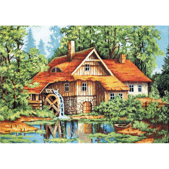 Набор для вышивания LUCA-S арт. B480 Мельница в лесу 53х36 см Набор для вышивания LUCA-S арт. B480 Мельница в лесу 53х36 см