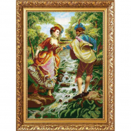 Рисунок на ткани (Бисер) КОНЁК арт. 1232 У ручья 29х39 см