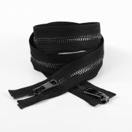 Молния MaxZipper мет. Титан №5 2 замка черный никель 80см цв.F322 черный уп.1 шт