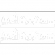 127791_Наклейки для декорирования поверхностей "Деревенская идилия, силуэты"