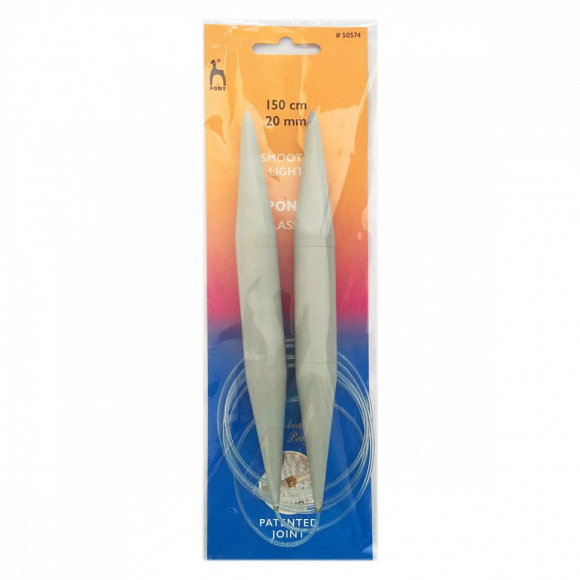50574 PONY Спицы круговые для вязания 20,00 мм/150 см, пластик 50574 PONY Спицы круговые для вязания 20,00 мм/150 см, пластик