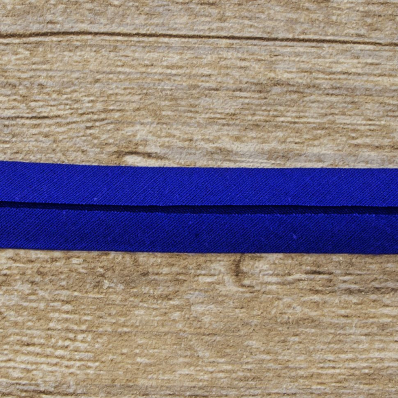 19644_Косая бейка хлопок/полиэстер 20 мм, 25 м, цвет 13, синий