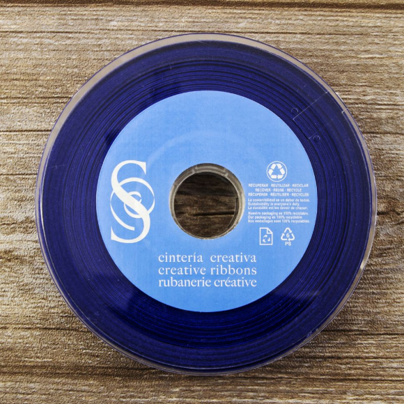 19644_Косая бейка хлопок/полиэстер 20 мм, 25 м, цвет 13, синий