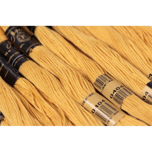 Нитки мулине цв.0404 желтый 12х10м С-Пб