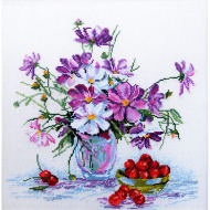 Набор для вышивания МАРЬЯ ИСКУСНИЦА арт.04.005.07 Космея и вишня 30х32 см