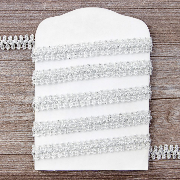 162329_Тесьма SPIRAL ( SAFISA) тип отделочная, арт.25320-14 мм, 15 м, цвет 102, серебряный