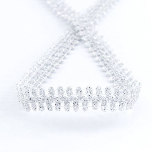 162329_Тесьма SPIRAL ( SAFISA) тип отделочная, арт.25320-14 мм, 15 м, цвет 102, серебряный