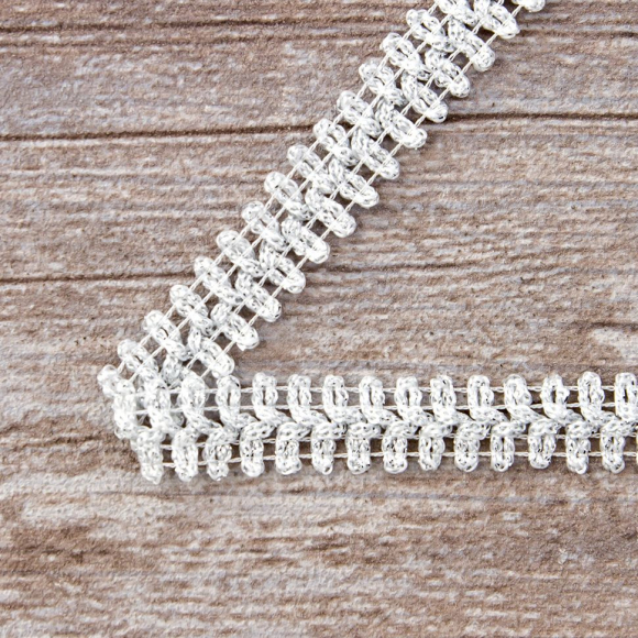 162329_Тесьма SPIRAL ( SAFISA) тип отделочная, арт.25320-14 мм, 15 м, цвет 102, серебряный