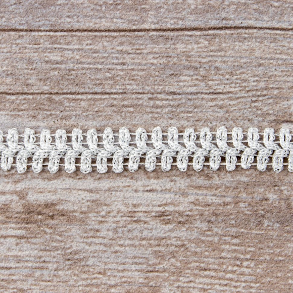 162329_Тесьма SPIRAL ( SAFISA) тип отделочная, арт.25320-14 мм, 15 м, цвет 102, серебряный