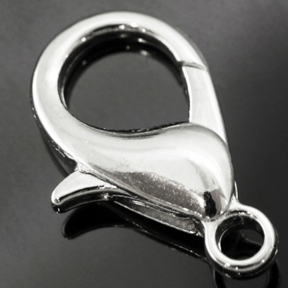 Замок Карабин MAGIC 4 HOBBY для бус  арт.MH.11195-2 цв.серебро 10х5мм уп.10шт