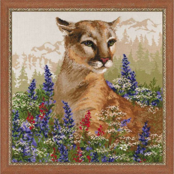 Набор для вышивания РИОЛИС арт.1361 Пума 60х60 см