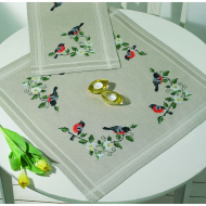 Набор для вышивания PERMIN арт.27-5770 Скатерть Снегири 80х80 см