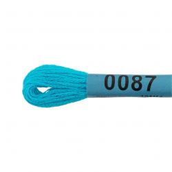 Нитки для вышивания Gamma мулине (0001-0206) 100% хлопок 24 x 8 м цв.0087 ярк.голубой