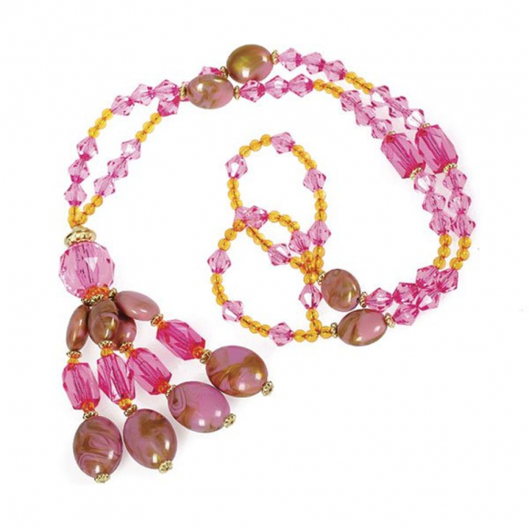 Подхват-бусина для штор арт.TBY А-12 цв.розовый уп.2шт