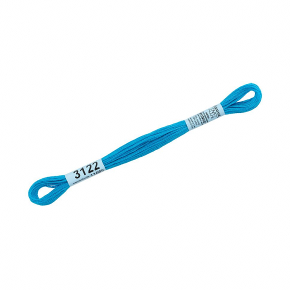 Нитки для вышивания Gamma мулине (3071-3172) 100% хлопок 24 x 8 м цв.3122 ярк.голубой