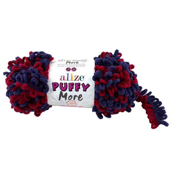 Пряжа для вязания Ализе Puffy More (100% микрополиэстер) 2х150г/11,5м цв.6268