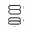 Пряжка регулятор для купальника металл TBY-816C.SW 16мм цв.черный никель, уп.1000шт