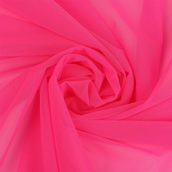 Сетка эластичная KRUZHEVO арт.TBY.068 80г/м? ш.160см цв.806С розовый неон уп.50м