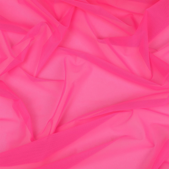Сетка эластичная KRUZHEVO арт.TBY.068 80г/м? ш.160см цв.806С розовый неон уп.50м