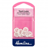 187806_Пуговица-заклепка, 11 мм, цвет белый