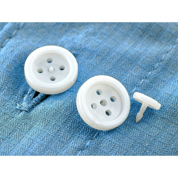 187806_Пуговица-заклепка, 11 мм, цвет белый