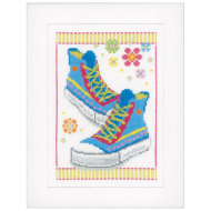 Набор для вышивания VERVACO арт.PN-0149911 Голубые кроссовки 16х23 см