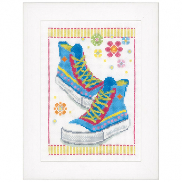 Набор для вышивания VERVACO арт.PN-0149911 Голубые кроссовки 16х23 см