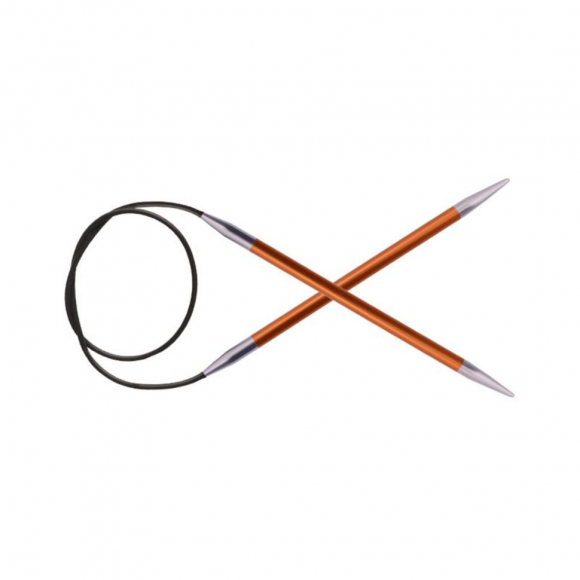47064 Knit Pro Спицы круговые для вязания Zing 2,75мм/40см, алюминий