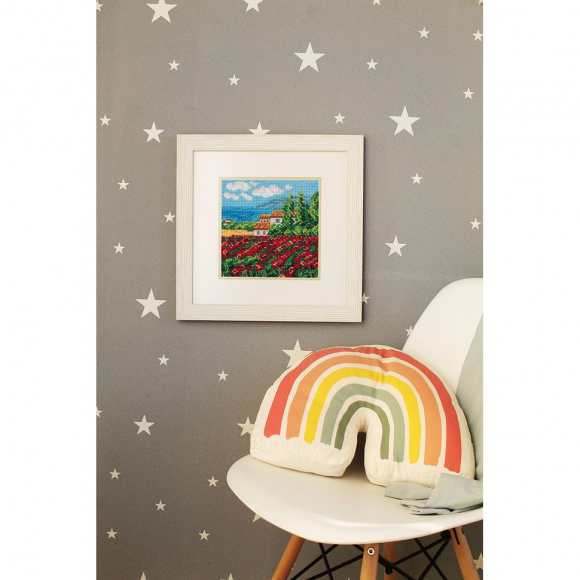 Набор для вышивания KLART арт. 8-403 Маковое поле 10х10 см