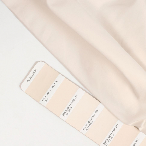 Ткань ТиСи поплин стрейч 110 г/м? 65% пэ, 33% хлопок, 2% спандекс шир.150 см арт.TBY.TC.02 цв.айвори уп.5м