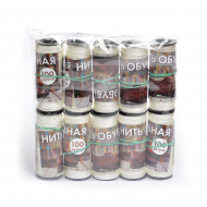 Нитки Обувные цв. белый 100м наб.10шт Нитки Обувные цв. белый 100м наб.10шт