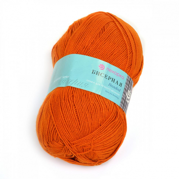 Пряжа для вязания ПЕХ Бисерная (100% акрил) 5х100г/450м цв.1174 облепиха