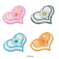 Набор аппликаций пришивных объемных Сердце P019 16 шт