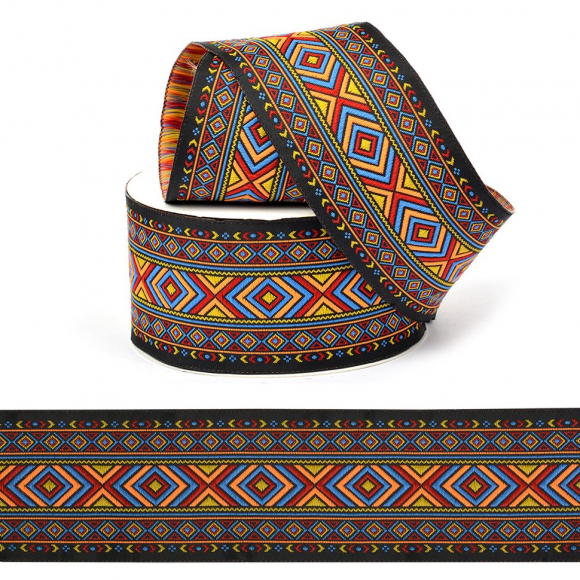 Лента (тесьма) жаккардовая арт.VB.30550V2 шир. 50мм цв.V2 уп.10 м