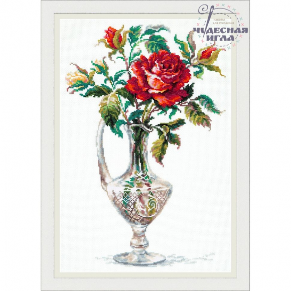 Набор для вышивания ЧУДЕСНАЯ ИГЛА арт.40-65 Красная Роза 26х40 см