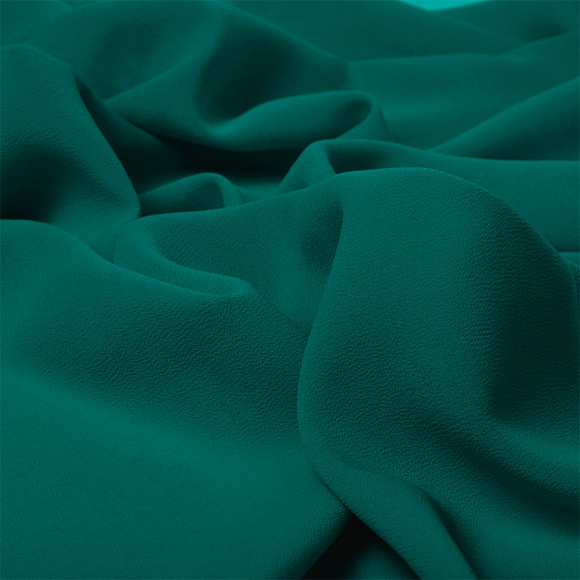 Ткань креп-шифон арт.TBY.8021-160 плот.105г/м2 100% ПЭ шир. 150см цв.160 бирюзовый уп.1м