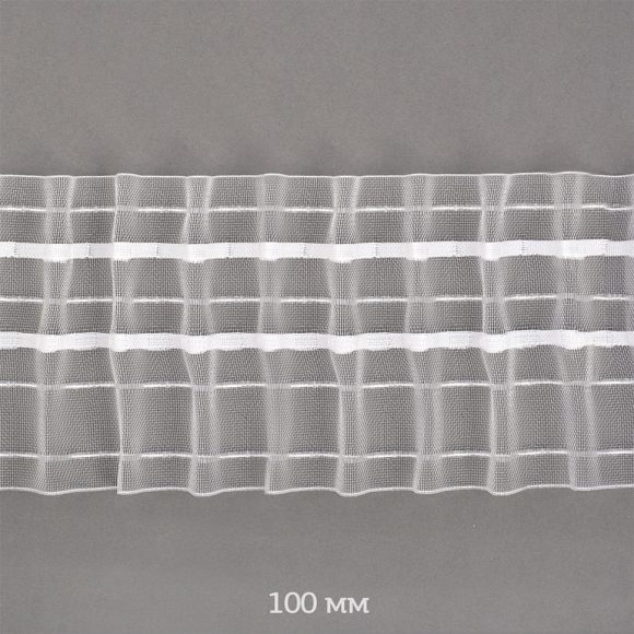 Лента шторная 100мм Caron сборка: универсальная арт.1090 цв. прозрачный рул. 50м