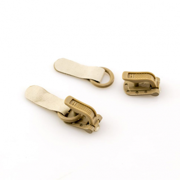 137378_Крючки шубные, крючки+петли, 100 шт, цвет бежевый