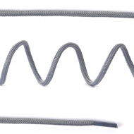 Шнурки круглые 3мм вощеные дл.60см цв. т.серый (50 компл)