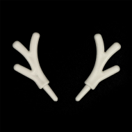 Оленьи рожки арт.КЛ.28890 5х4см, пластик цв.белый уп.1пара