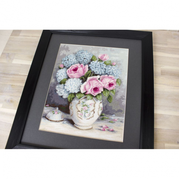 Набор для вышивания LUCA-S арт. BA2322 Розы и гортензия 35х44 см