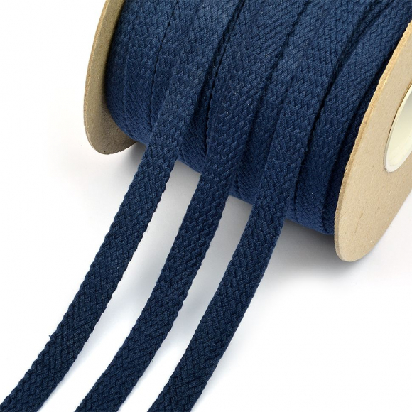 Шнур плоский х/б 15мм 6888 цв.030 т.синий уп.30м