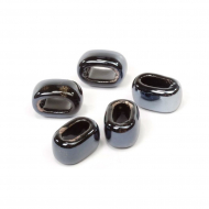 Бусины керамические TESОRO арт.TS-394 цв.001 черный 15х8 мм 20