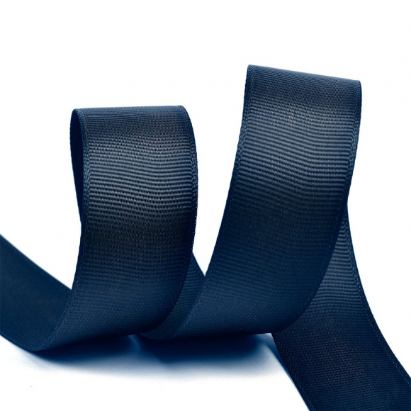 Лента Ideal репсовая в рубчик шир.25мм цв. 374 т.синий уп.27,42м