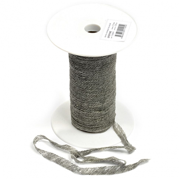 Лента Idealtex нитепрошивная клеевая по косой с нитью 10мм цв.серый арт.5710G рул.100м Лента Idealtex нитепрошивная клеевая по косой с нитью 10мм цв.серый арт.5710G рул.100м