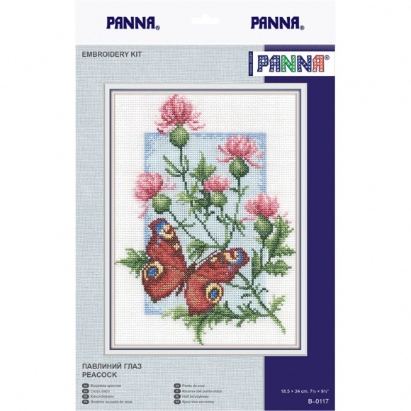 Набор для вышивания PANNA арт. B-0117 Павлиний глаз 15,5х21 см