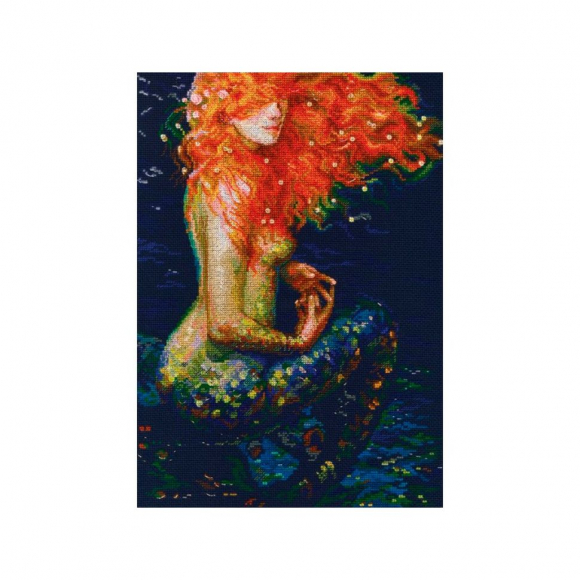 Набор для вышивания РТО арт.M596 Рыжая русалка 25,5х36 см