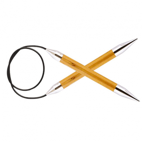29125 Knit Pro Спицы круговые для вязания Royale 12мм /100см, ламинированная береза, желтый топаз