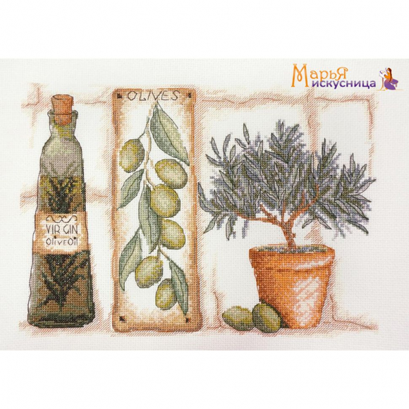 Набор для вышивания МАРЬЯ ИСКУСНИЦА арт.11.003.05 Олива 25х18 см